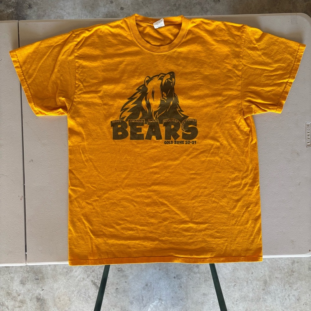 TVHS Bears Spirit-Wear Yellow T-Shirt